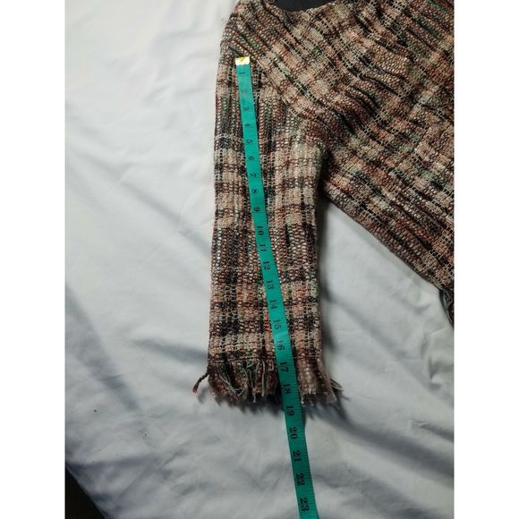 Anthropologie Fringe Tweed Snap Front Jacket - Picture 6 of 7